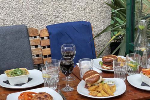 Table with delicious meals